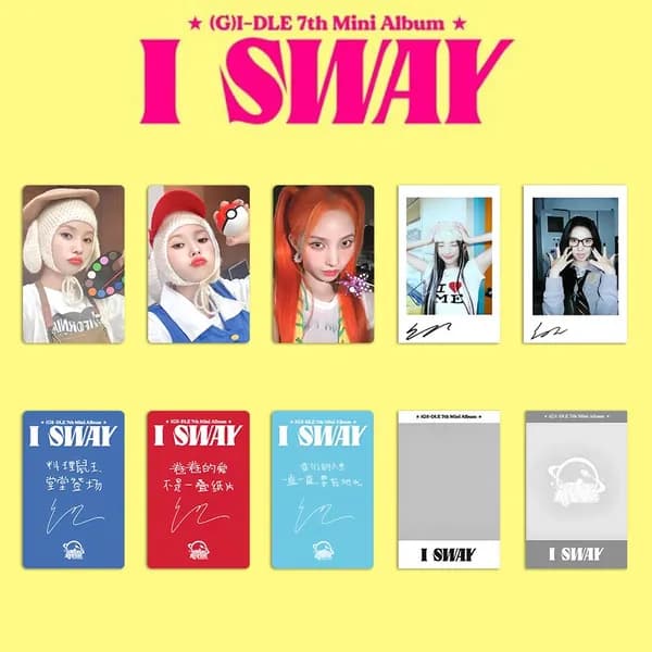(G)I-DLE Карточки I SWAY Фотокарточки GIDLE Коллекционная карточка 5.4*8.6cm 5 шт