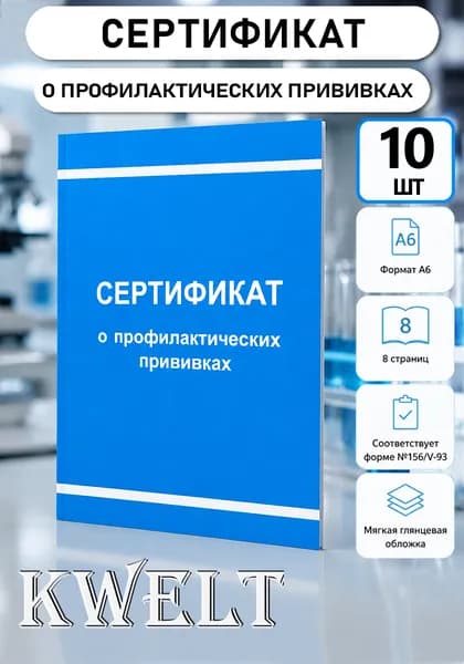 Сертификат прививок форма 156, 10 шт