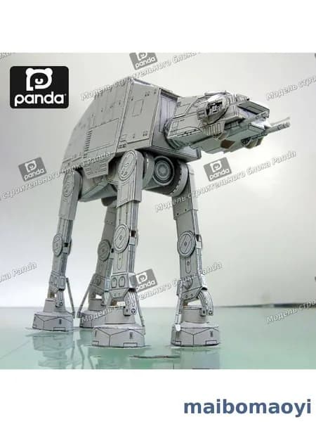 Перехватчик НЛО, бронированный робот, AT-AT, Mecha R2-D2, 74-Z и всадник, бумажная модель