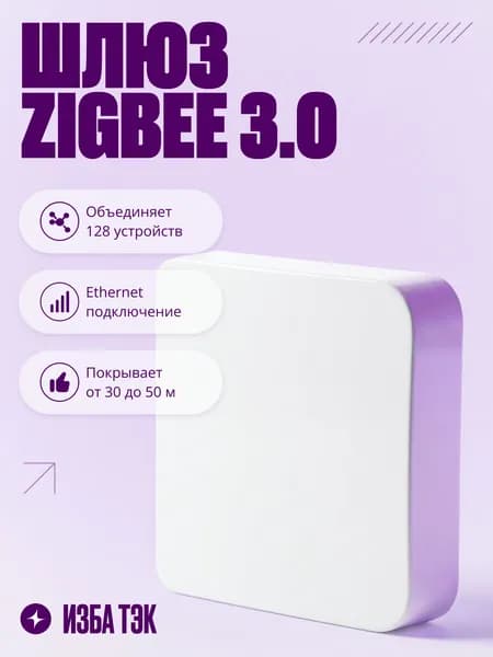 Шлюз Tuya Zigbee 3.0 с Ethernet портом, белый хаб для умного дома