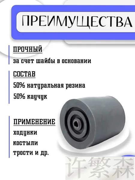 Наконечник для ходунков резиновый 28мм