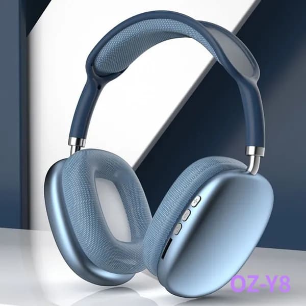 milochic Наушники беспроводные с микрофоном P9pro max, Bluetooth, USB Type-C, 3.5 мм, синий