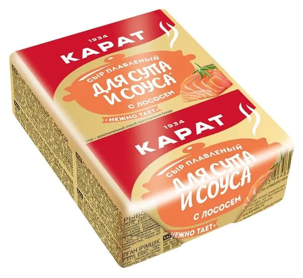 Сыр плавленый Карат с лососем 45%, 90г