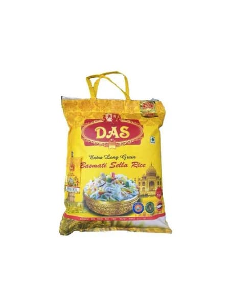 DAS Рис Basmati Sella Rice Extra Long пропаренный длиннозерный индийский, 1 кг