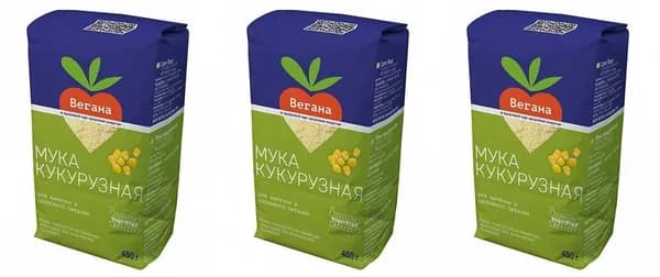 Вегана Мука кукурузная 450 гр, 3 уп/