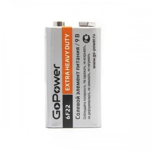 Батарейка крона GoPower 6F22 Extra Heavy Duty 9v SR1 , 1шт.