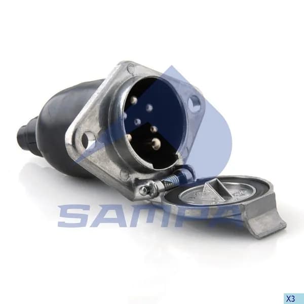 Розетка электрическая 7-PIN N-type (алюминиевый корпус) 095.017 SAMPA