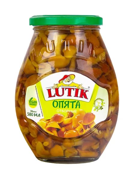 Опята Lutik отборные консервированные без добавления уксусной кислоты, 580мл