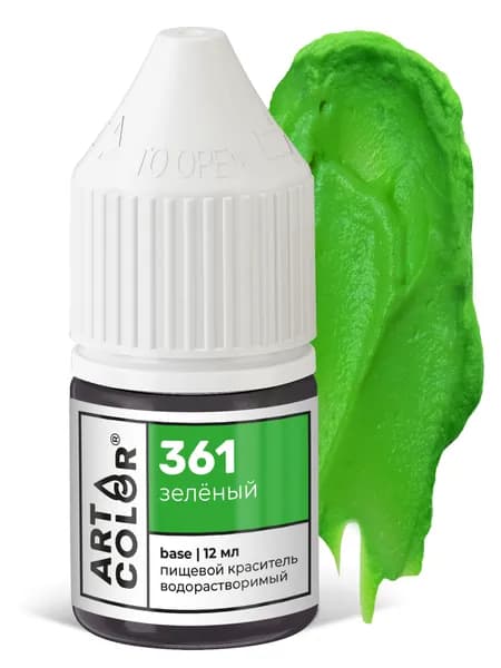 Краситель пищевой кондитерский Зеленый ART COLOR BASE 12 мл