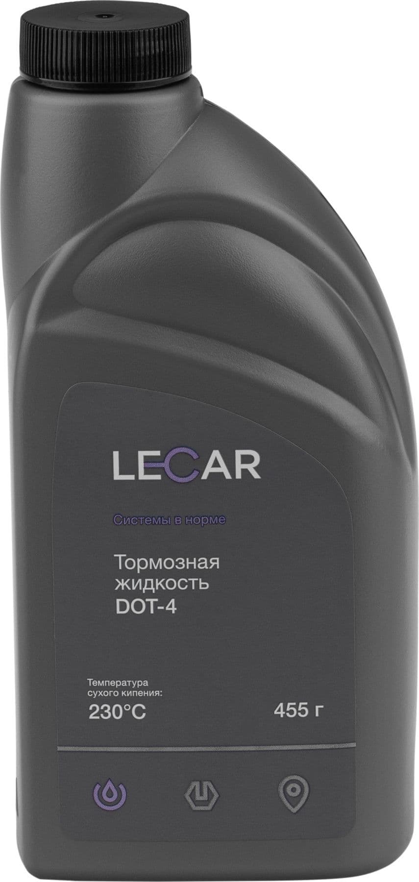 Тормозная жидкость LECAR DOT-4, 455 г