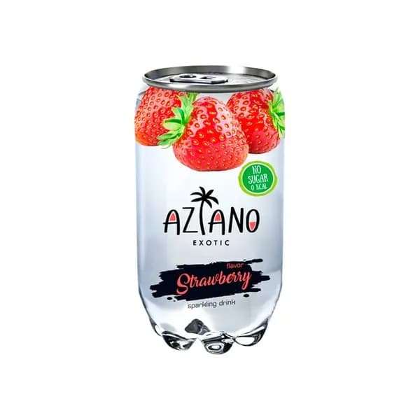 AZIANO Напиток газированный Клубника, 350 мл