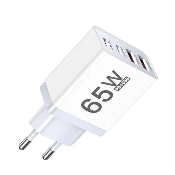 4-портовое USB-зарядное устройство 65Вт, Белый
