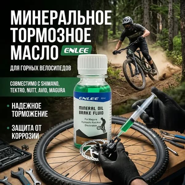 Тормозная жидкость минеральная DOT для гидравлических дисковых тормозов горного велосипеда