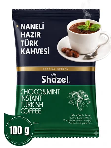 Растворимый турецкий кофе Shazel в ассортименте, 100 г