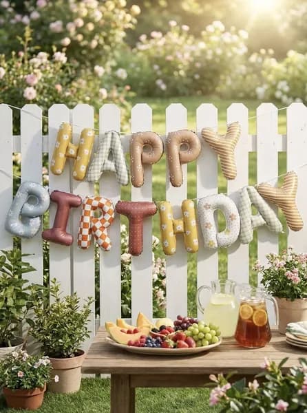 Набор буквенных воздушных шаров Happy Birthday в винтажном стиле, декор для праздника, многоразовые