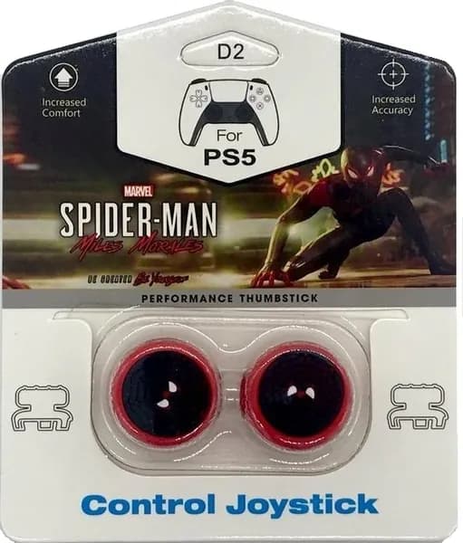 Накладки на стики (Spider-Man Miles Morales) высокие для PS4/PS5