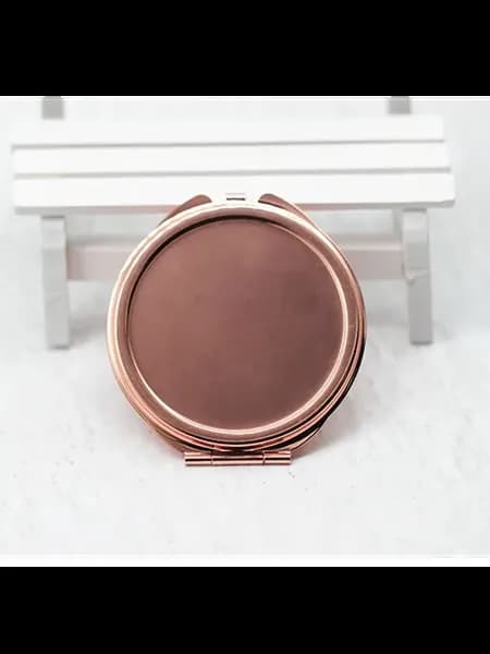 Карманное зеркало Rose gold, 50 мм
