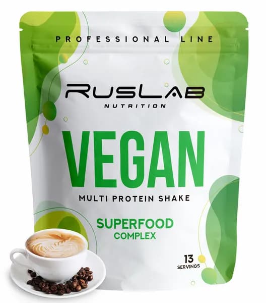 MULTI VEGAN PROTEIN SHAKE-белковый коктейль для веганов,вегетарианцев (416 гр),вкус капучино