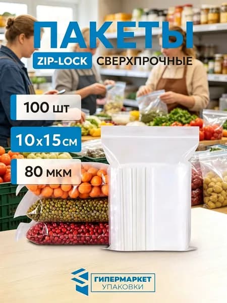 Зип пакет, 10*15 см
