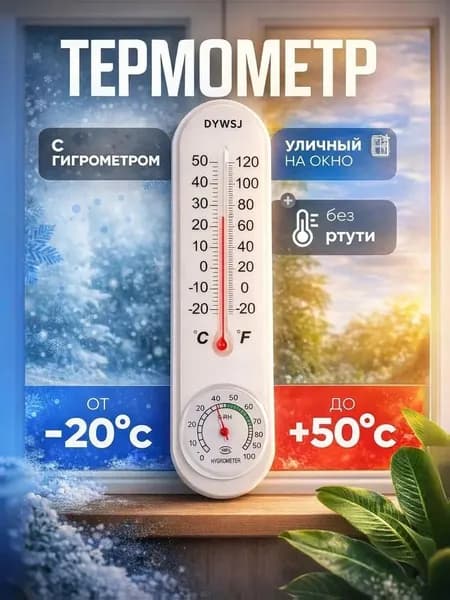 Цифровая метеостанция с беспроводным датчиком для дома