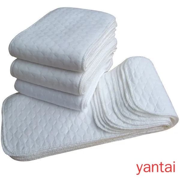 Premium Soft Подгузники для новорожденных, 100% хлопок, ультра-тонкие. Впитывающие трехслойные - Вкладыши для многоразовых подгузников марлевые хлопковые, комплект 5 штук
