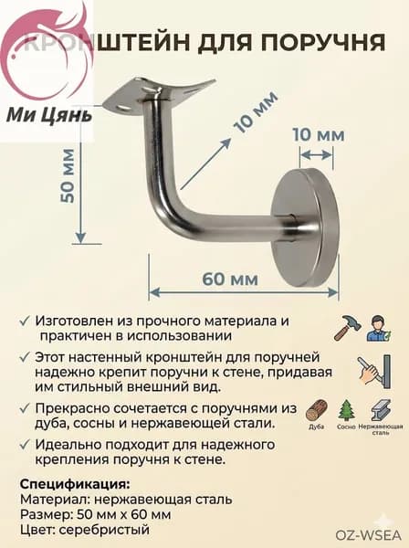 Кронштейны для лестничных перил