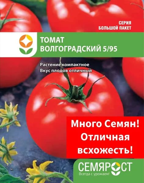 Семена Томат Волгорадский 5/95 0,5г Семярост