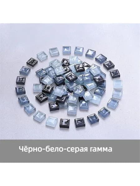 Стеклянная мозаика многоцветная 10х10х4 мм