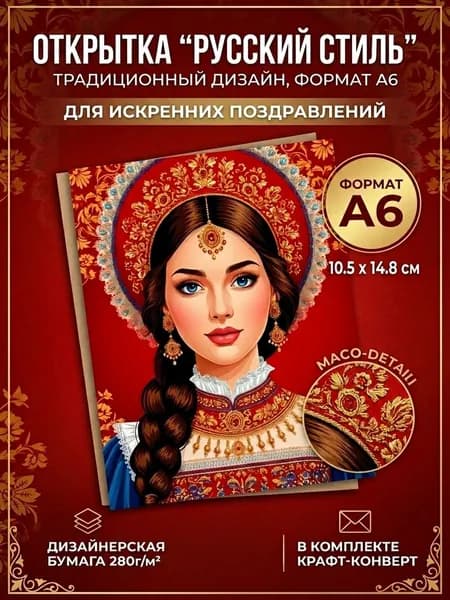 Авторская открытка "Русский стиль"