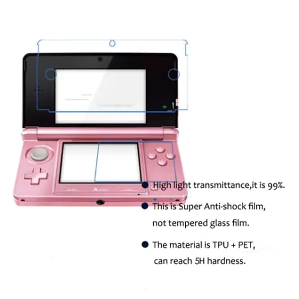 2 шт Защитная пленка для экрана для 3DS, так и взрывозащищенная устойчивая к царапинам ударам