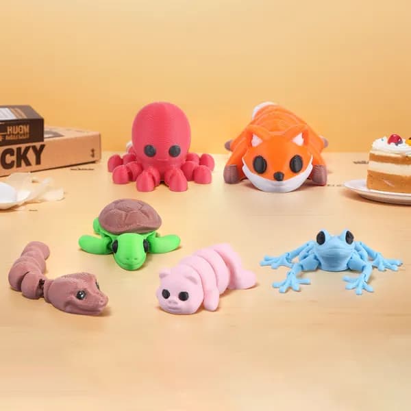 3D-печать фигурок животных набор из 8 штук из PLA