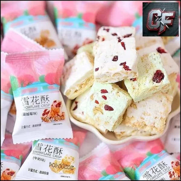 Эксклюзивный нуга с клюквой и молочным вкусом Snowflake Crisp