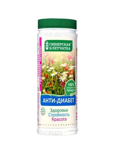 Пшеничная клетчатка "Анти-диабет" 170 гр., Сибирская клетчатка