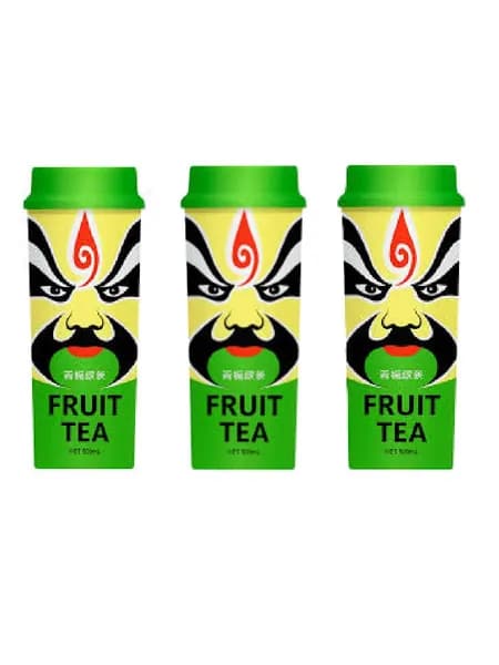 Напиток Zhenchun Fruit Tea Чай фруктовый Зеленая слива и Зеленый чай, 3 шт по 490 мл