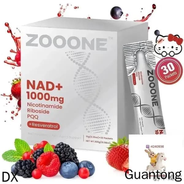 Эксклюзивный напиток ZOOONE NR1000 с ароматом ягод для поддержки энергии, фокуса и замедления старения кожи