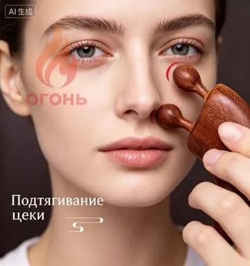Массажер для носа из розового дерева, точечный лица и глаз