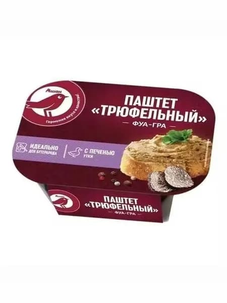 Паштет из утиной печени АШАН Красная птица Фуа-гра Трюфель 150 г