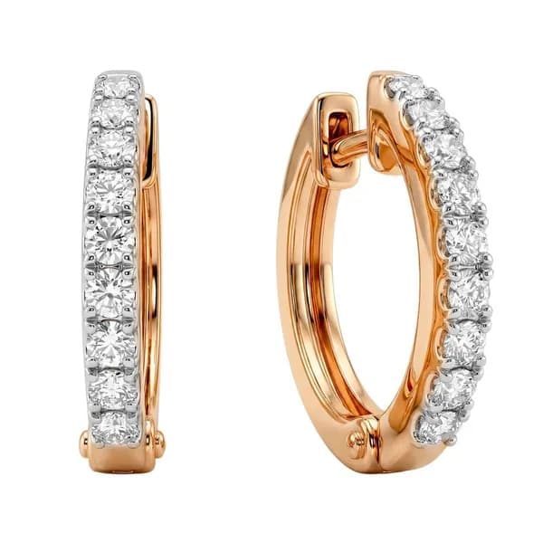 Серьги женские с бриллиантами из красного золота 585 пробы 585GOLD