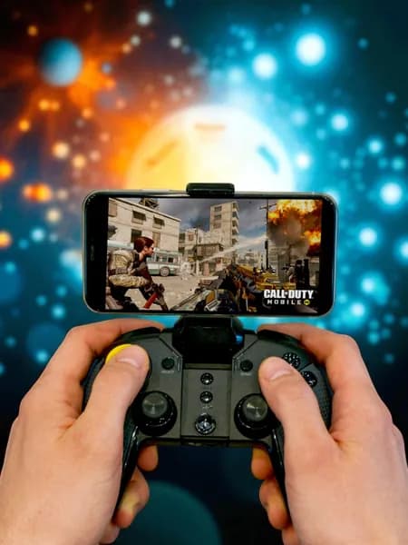 Геймпад для смартфона, черный, подсветка кнопок, D-pad