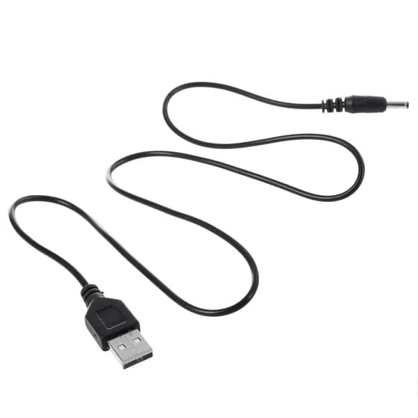 2 шт. 3,5 мм x 1,3 мм черный USB-кабель свинцовый шнур зарядное устройство блок питания