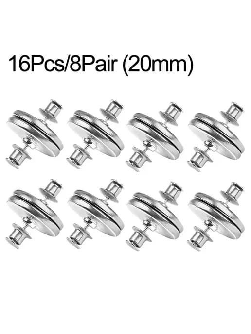 Магнитные застежки для штор, 4 8 пар, серебристые 8 Pairs(25