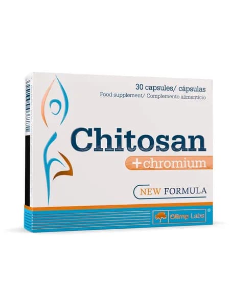 Хитозан + Хром Olimp Labs Chitosan+Chromium, 30 капсул / Блокатор жиров для похудения и снижения аппетита