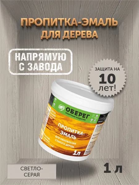 Пропитка (морилка) для обновления старого дерева DecoGuard Светло-серый (ВД-АК-02-01) - 1 л