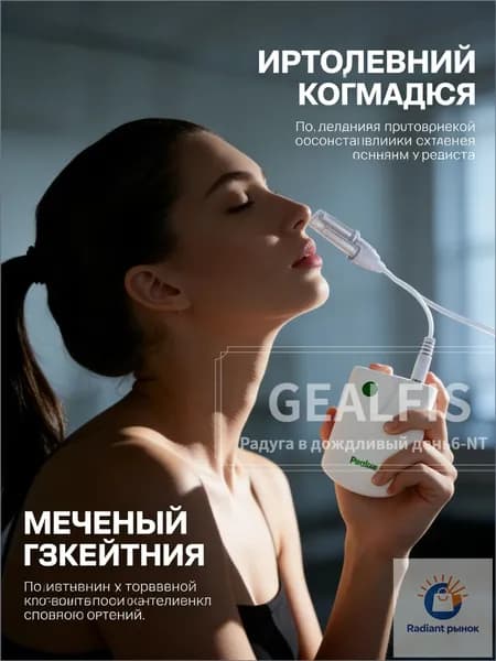 Инфракрасный аппарат BioNase для лечения насморка и ринита физиотерапевтический прибор для носа без лекарств от синусита взрослым и детям