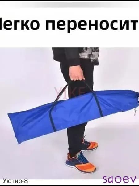 Складной уличный стол 200х70х70 см, утолщенная стальная рама, практичный синий раскладной стол для рынка и пикника