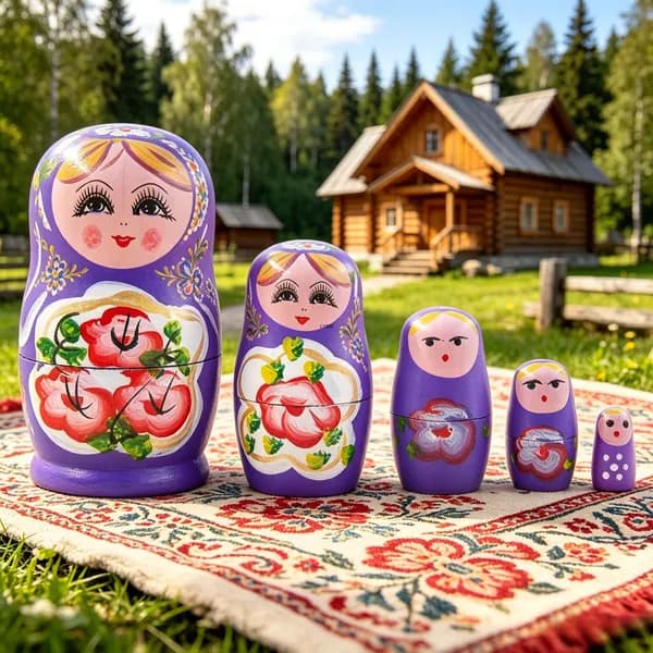 Матрешка из дерева 5 уровней, ручная роспись, народный стиль, игрушка для детей, сувенир