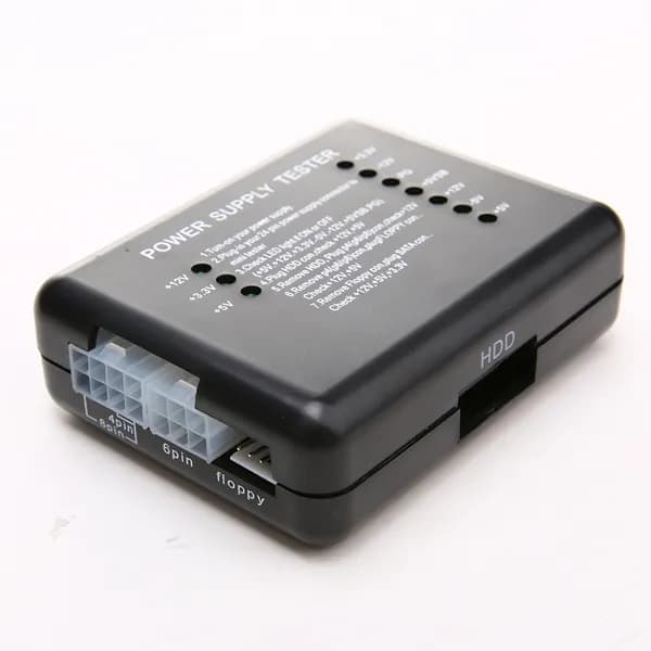 Тестер блока питания с разъемами 20/24 pin, SATA, Molex, Mini-molex, PCI-e