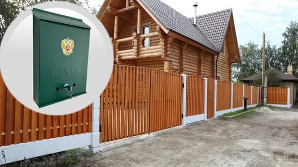 Почтовый ящик с замком, металлический, уличный "Почта"зелёный (100009)