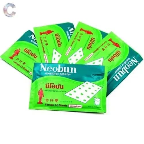 10 шт./пакет, Таиланд Neobun, обезболивающий пластырь, боль в талии, мышцы, ментоловый пластырь
