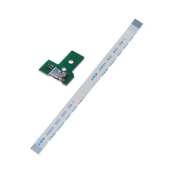 Плата USB-порта зарядки с гибким кабелем на 12 контактов для геймпада JDS-030, Черный